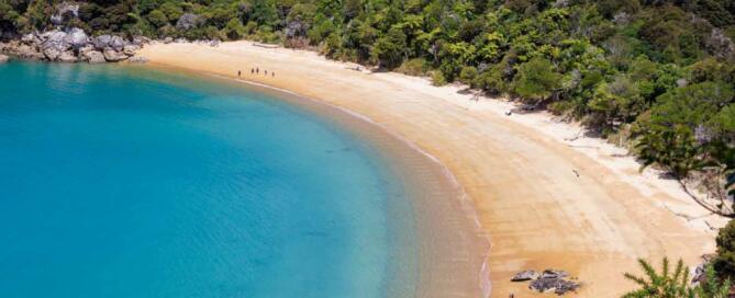 Plage du parc national Abel Tasman, en Nouvelle-Zélande